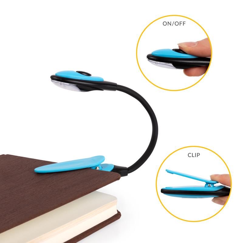 LED-Leselampe Flexi mit Clip, biegsam & tragbar, 3 Farben