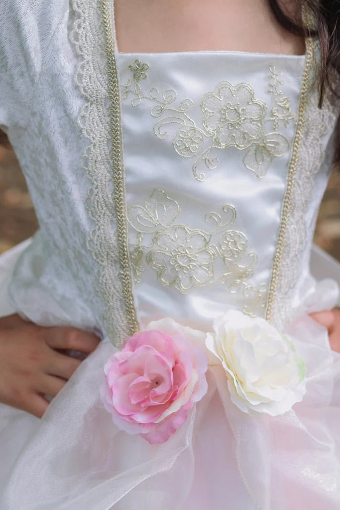 Kleid Prinzessin Rose elegant Samt Satin glitzernd 3–4 Jahre