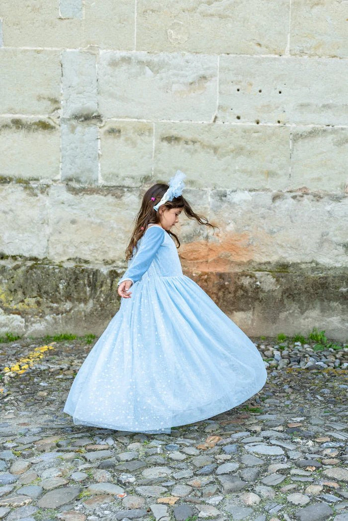 Prinzessinnenkleid Blau Kinderkostüm Schneekönigin 5-6 Jahre