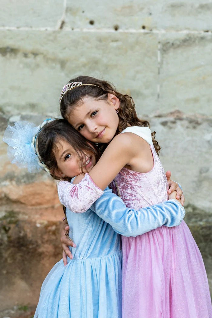 Prinzessinnenkostüm Blau Samt Tüll Schneekönigin Look 5-6 Jahre