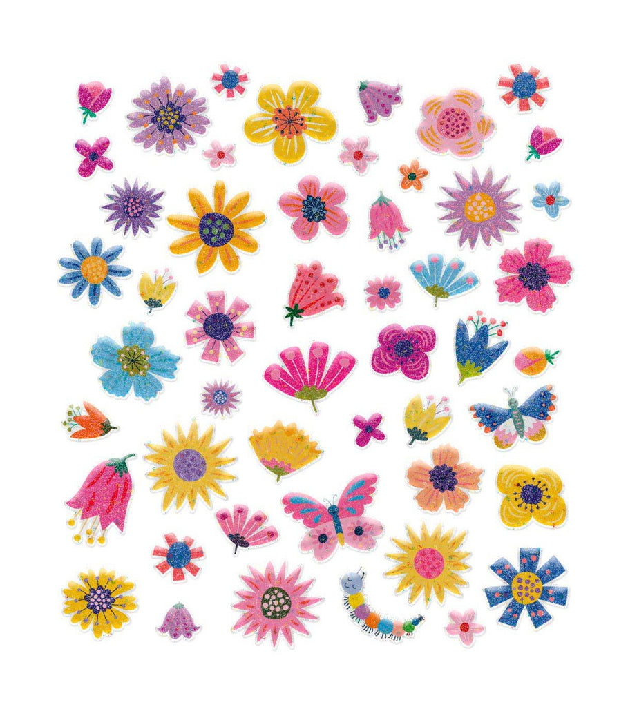 Set mit 50 flauschigen Puffy 3D Garten Aufklebern für kreative Kinder und glatte Oberflächen
