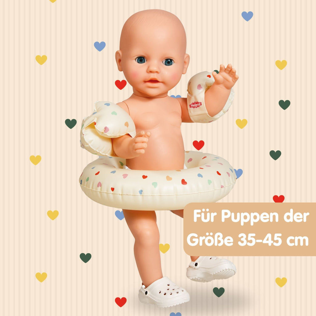 Herz-Konfetti Puppen-Schwimmset für Planschbecken & Strand