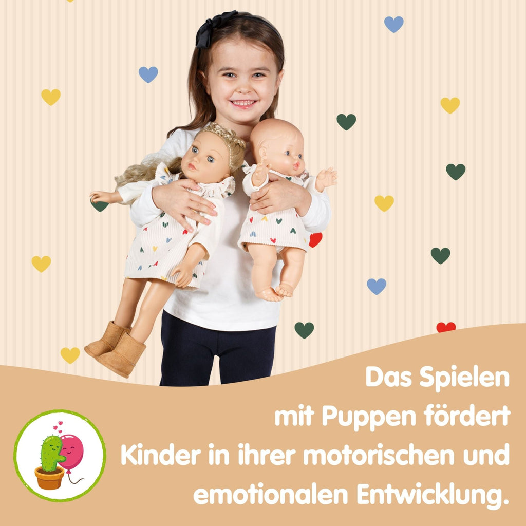 Puppenmode Stiefel Wildleder-Optik Heless ab 3 Jahren