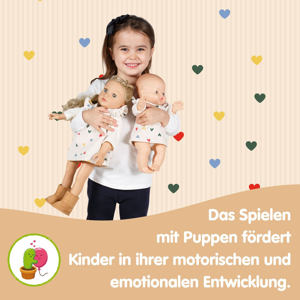 Puppenmode Strumpfhose und Söckchen Herz-Konfetti-Design