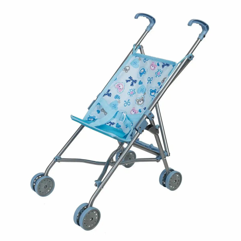 Puppenbuggy Idena blau zusammenklappbar 52x26x55 cm

