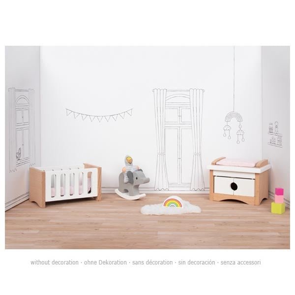 Puppenhaus Zubehör - Babyzimmer Style - Goki