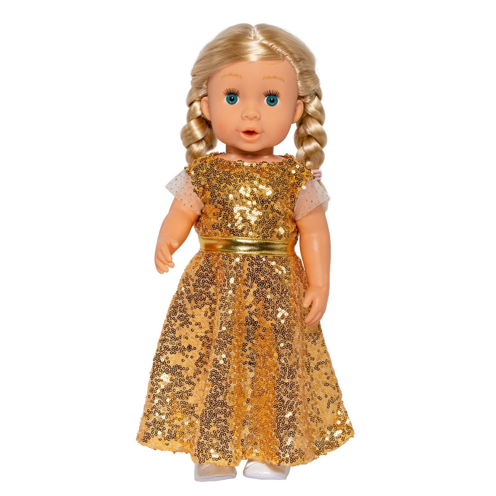 Puppenkleidung -  Kleid Goldstar - Gr. 35 - 45 - Heless