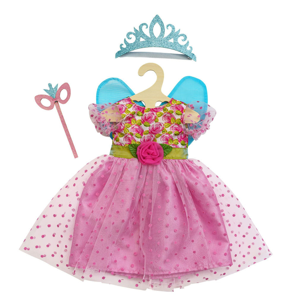 Puppenkleidung - Kleid Prinzessin Lillifee mit Zauberstab und Maske Gr.25 - 35cm - Heless