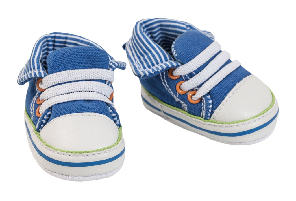 Puppenkleidung - Sneakers, blau, Gr. 30 - 34 cm - Heless