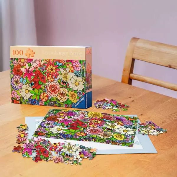 Puzzle 100 Teile - Blumenfenster - Ravensburger