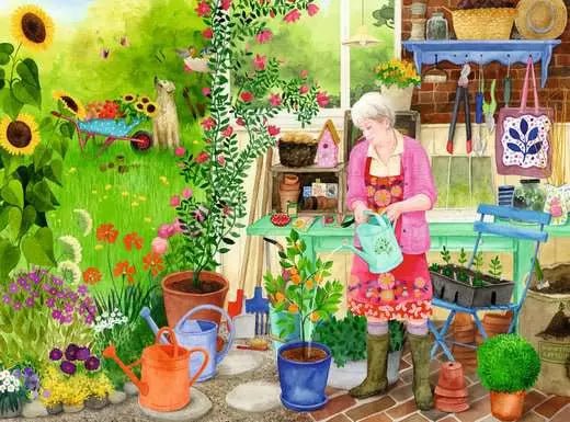 Puzzle 100 Teile - Gartenarbeit - Ravensburger