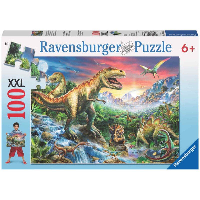 Puzzle 100 Teile XXL - Bei den Dinosauriern - Ravensburger