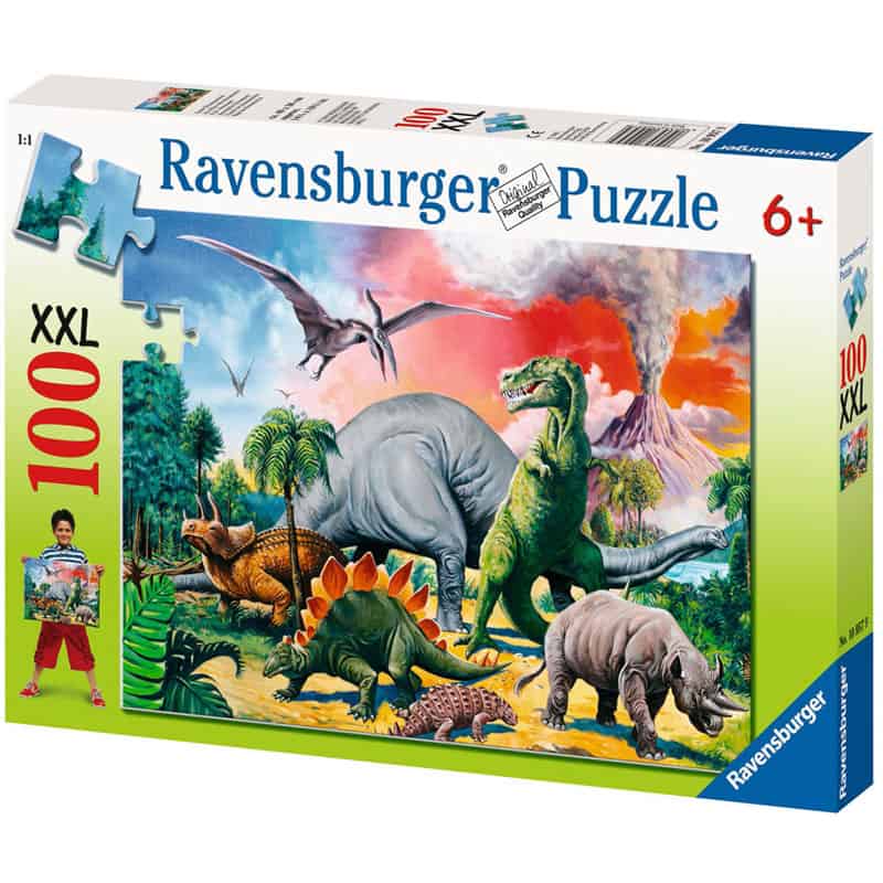 Puzzle 100 Teile XXL - Unter Dinosauriern - Ravensburger