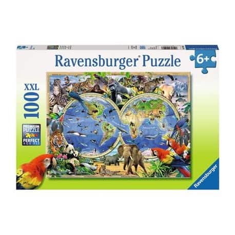 Puzzle 100 XXL Teile - Tierisch um die Welt  - Ravensburger