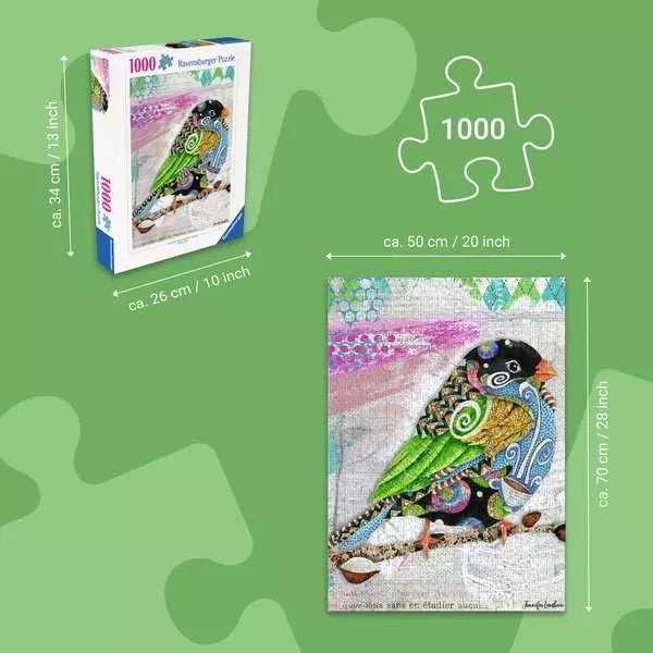 Tierpuzzle 1000 Teile Vogel bunt Ravensburger
