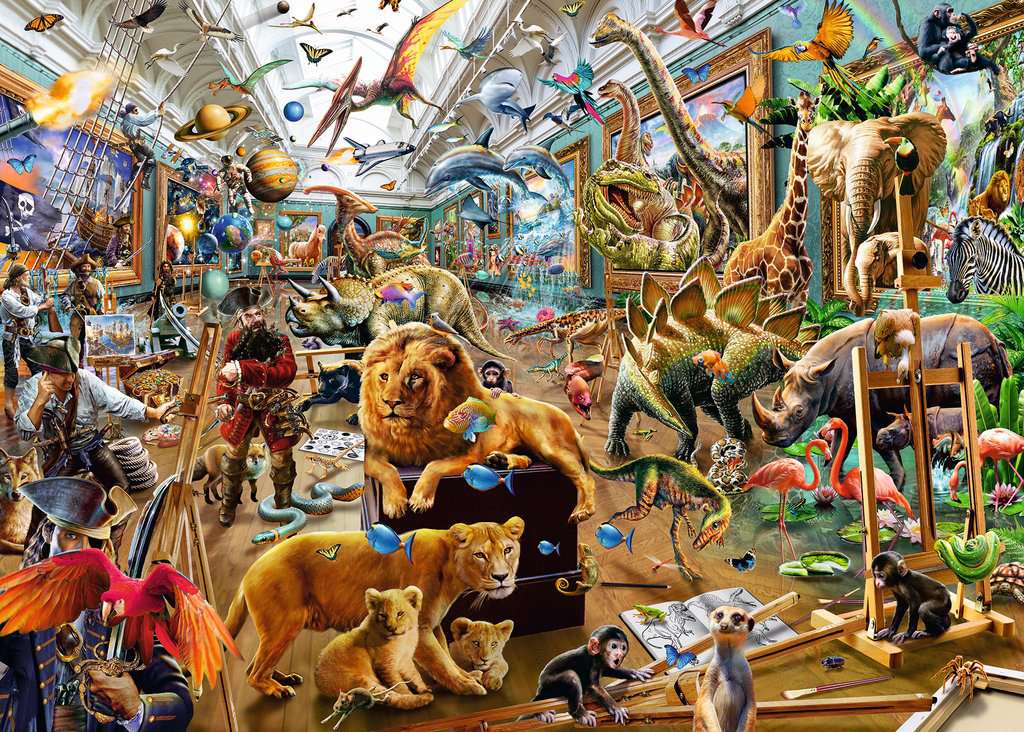 Puzzle 1000 Teile - Chaos in der Galerie - Ravensburger