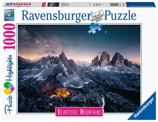 Puzzle 1000 Teile - Drei Zinnen, Dolomiten - Ravensburger