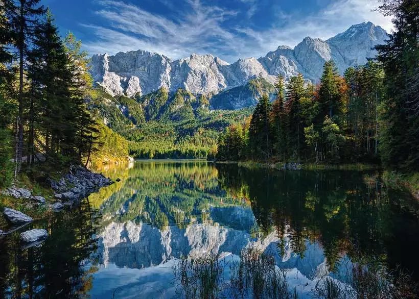 Ravensburger Puzzle Eibsee Wettersteingebirge Zugspitze 1000 Teile
