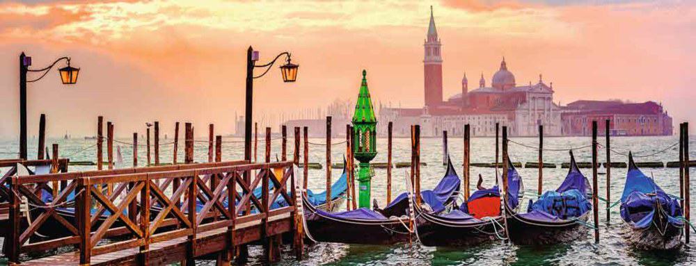 Puzzle 1000 Teile - Gondeln in Venedig Panorama - Ravensburger