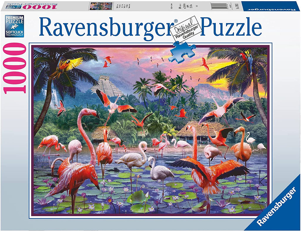 Puzzle 1000 Teile - Pinke Flamingos - Ravensburger