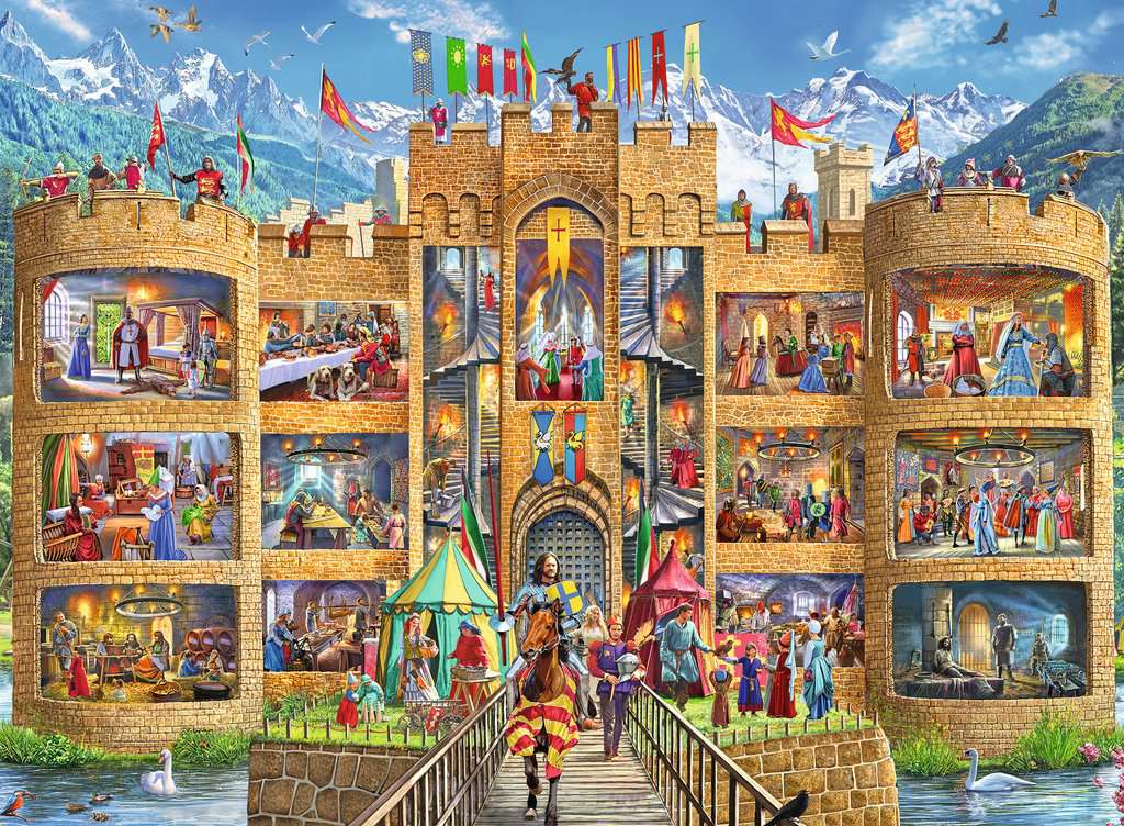 Puzzle 150 Teile XXL - Blick in die Ritterburg   - Ravensburger