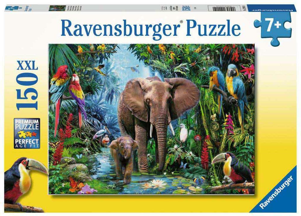 Puzzle 150 Teile XXL - Dschungel Elefanten - Ravensburger