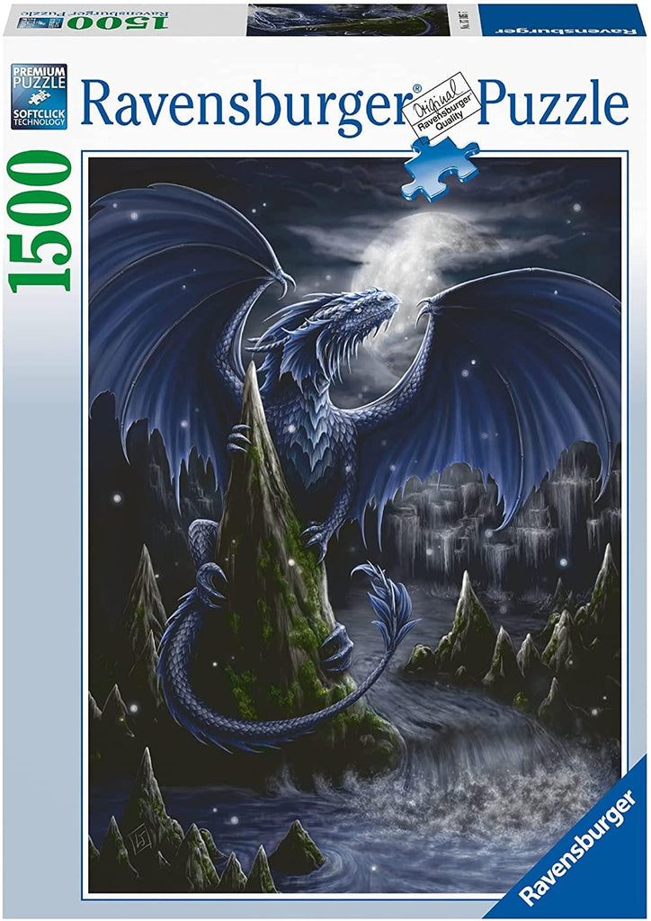 Puzzle 1500 Teile - Der Schwarzblaue Drache - Ravensburger