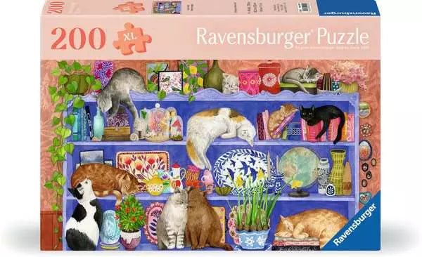 Puzzle 200 XL Teile - Cats on Shelf - Ravensburger