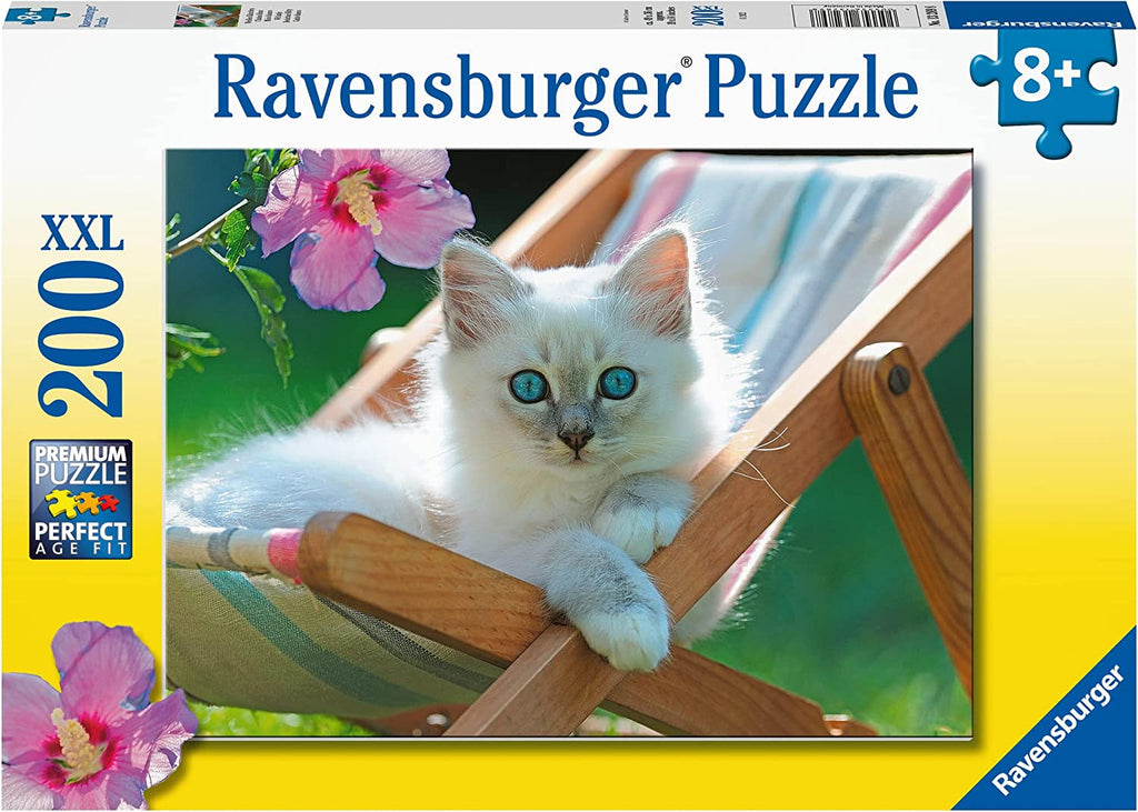 Puzzle 200 XXL Teile - Weißes Kätzchen - Ravensburger