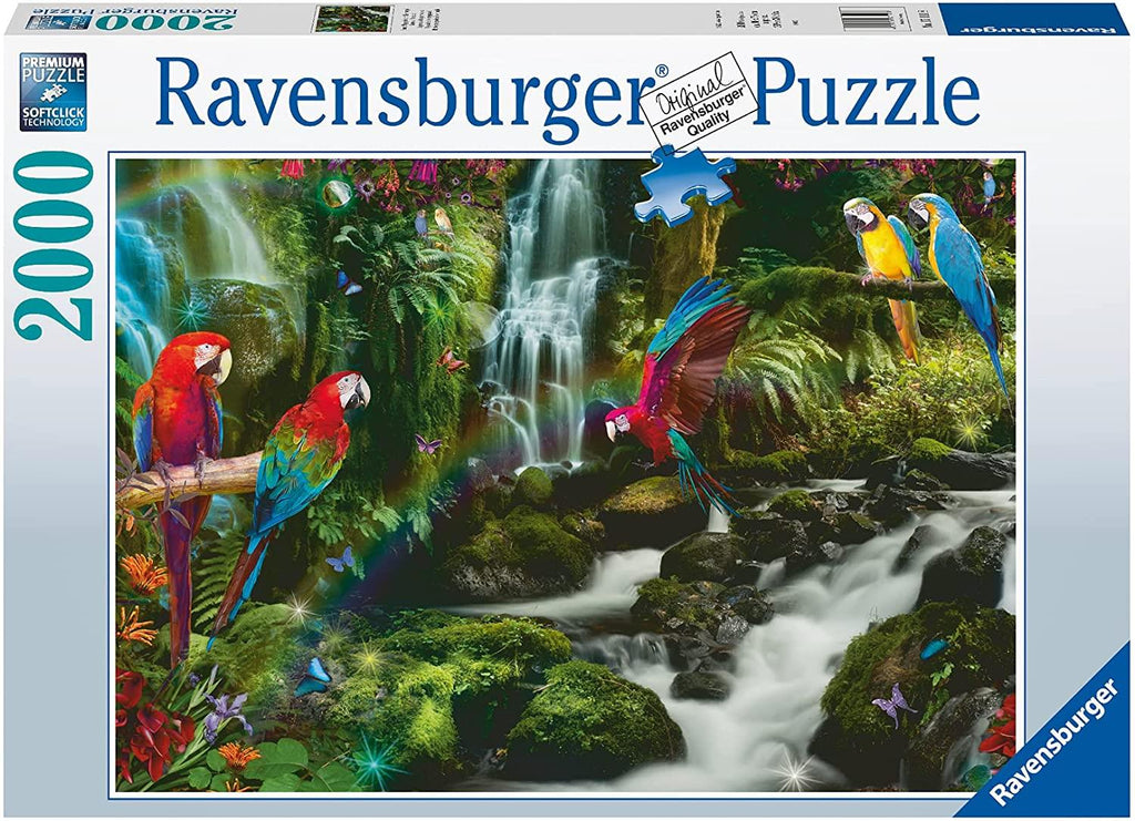 Puzzle 2000 Teile - Bunte Papageien im Dschungel - Ravensburger