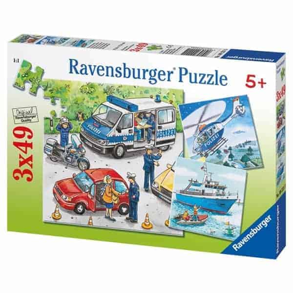 Puzzle 3 x 49 Teile - Polizeieinsatz - Ravensburger