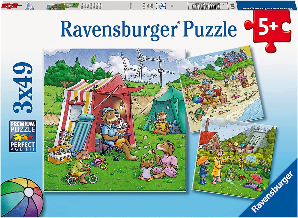 Puzzle 3 x 49 Teile - Regenerative Energien - Ravensburger