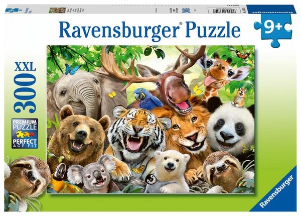 Puzzle 300 Teile XXL - Bitte Lächeln - Selfie Tiere - Ravensburger