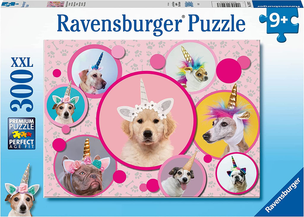 Puzzle 300 XXL Teile - Knuffige Einhornhunde - Ravensburger