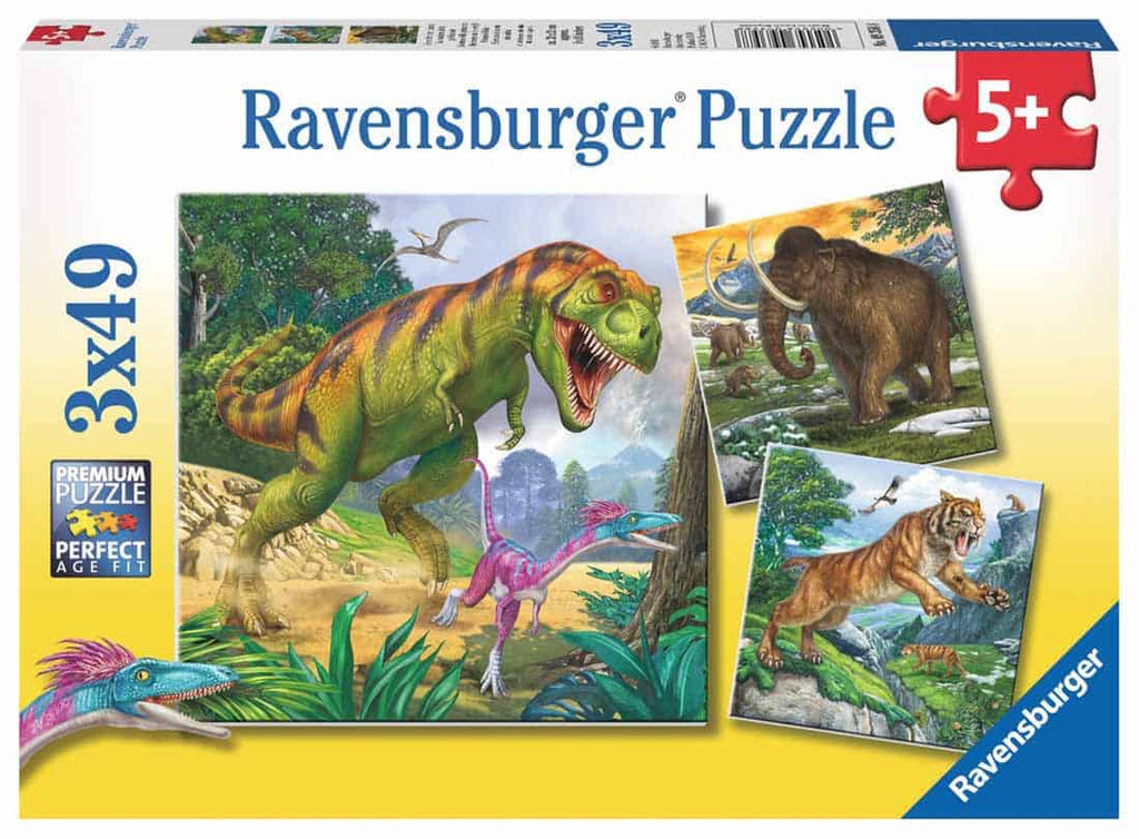 Puzzle 3x49 - Herrscher der Urzeit   - Ravensburger