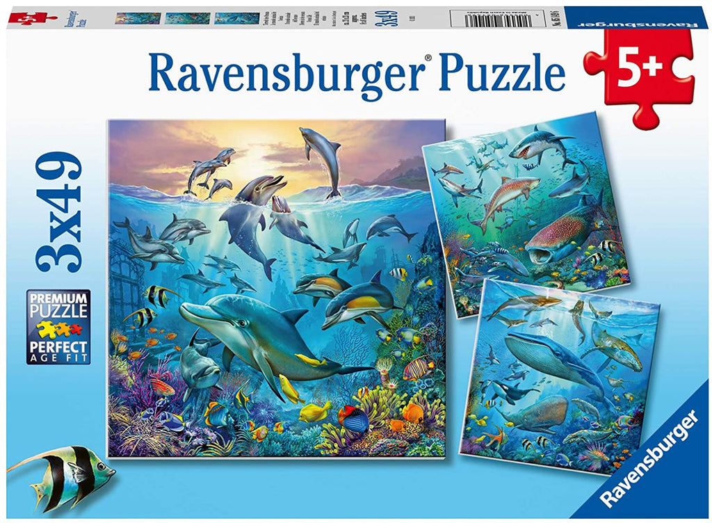 Puzzle 3x49 - Tierwelt des Ozeans - Ravensburger