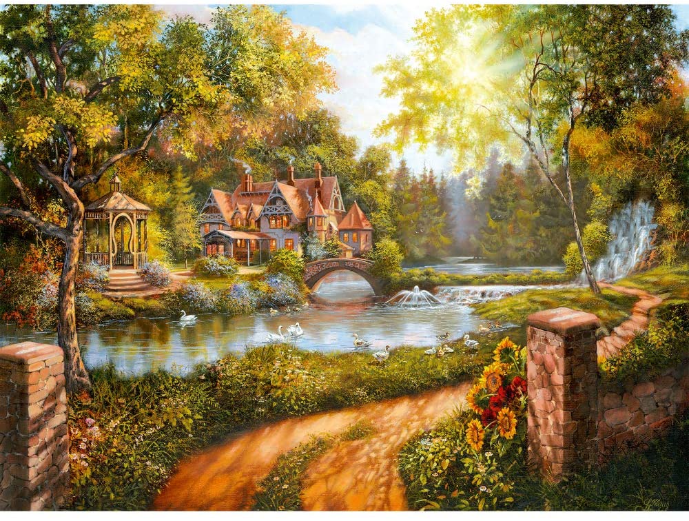 Puzzle 500 Teile - Cottage am Fluss - Ravensburger