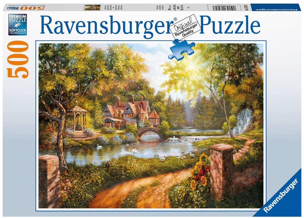 Puzzle 500 Teile - Cottage am Fluss - Ravensburger