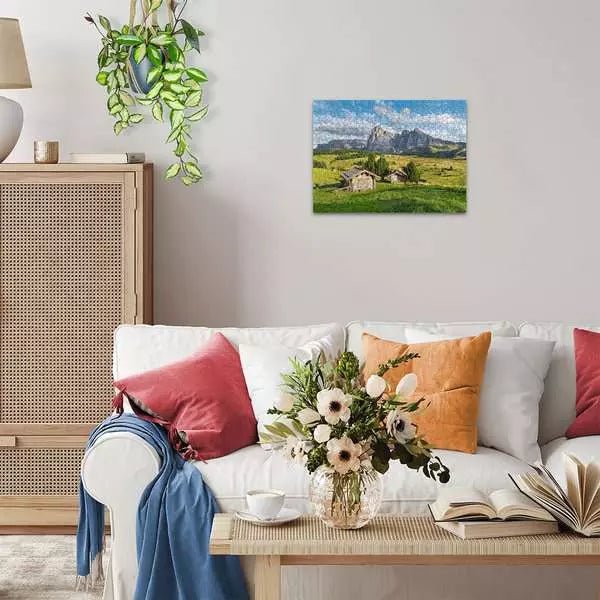 Alpenmotiv Puzzle 500 Teile Dolomitenidylle Seiser Alm
