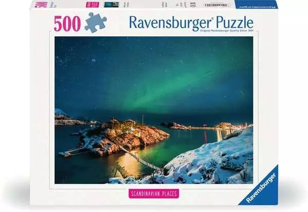 Puzzle 500 Teile - Nordlichter in Tromsø, Norwegen - Ravensburger