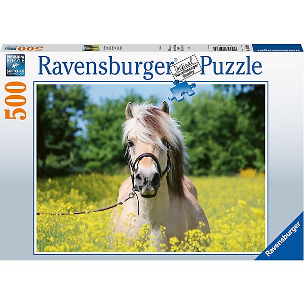 Puzzle 500 Teile - Pferd im Rapsfeld - Ravensburger