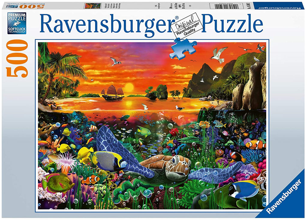 Puzzle 500 Teile - Schildkröte im Riff - Ravensburger