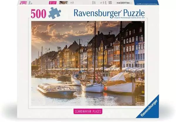 Puzzle 500 Teile - Sonnenuntergang in Kopenhagen - Ravensburger