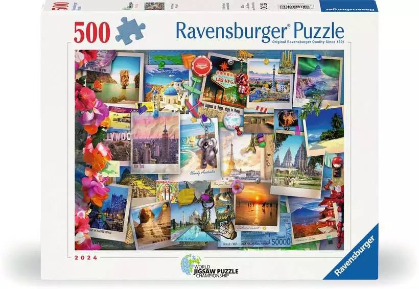 Puzzle 500 Teile Weltkarte Pinnwand Reiseziel Ravensburger
