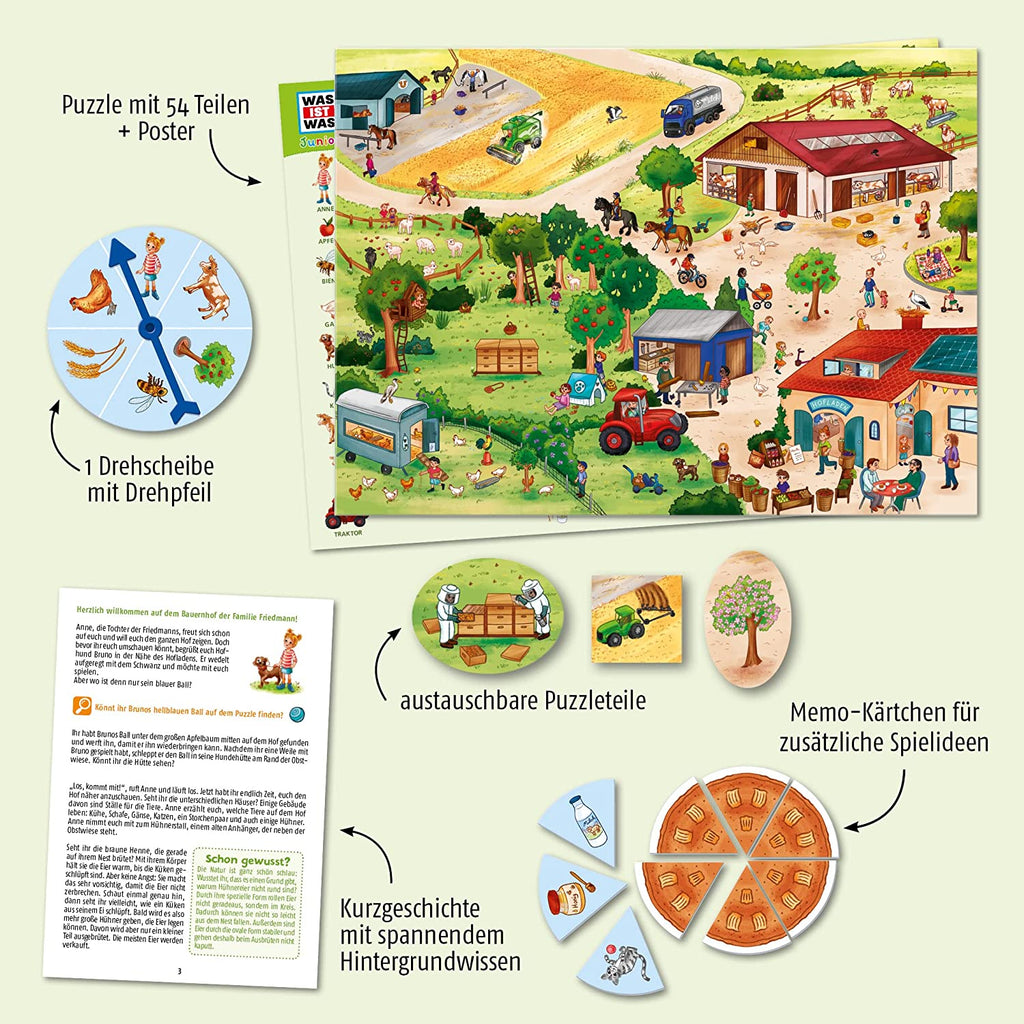 Puzzle 54 Teile - WiW Junior: Entdecke den Bauernhof - Kosmos