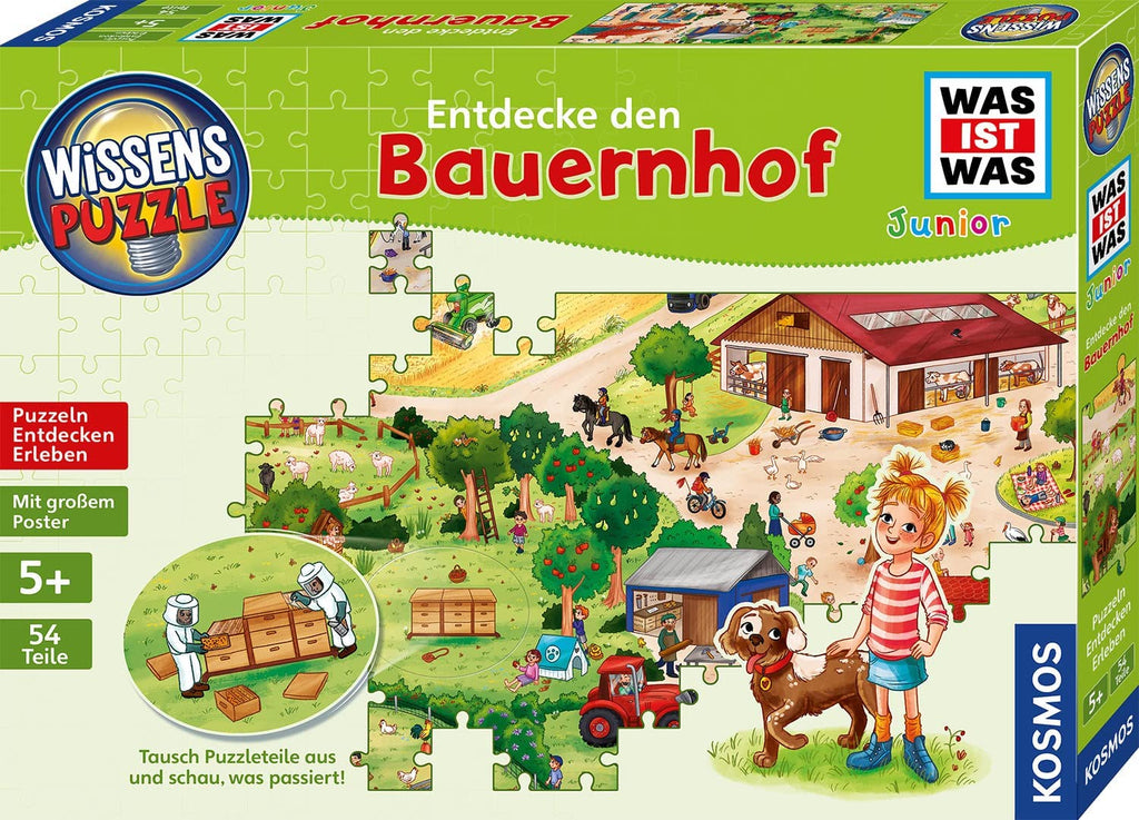 Puzzle 54 Teile - WiW Junior: Entdecke den Bauernhof - Kosmos