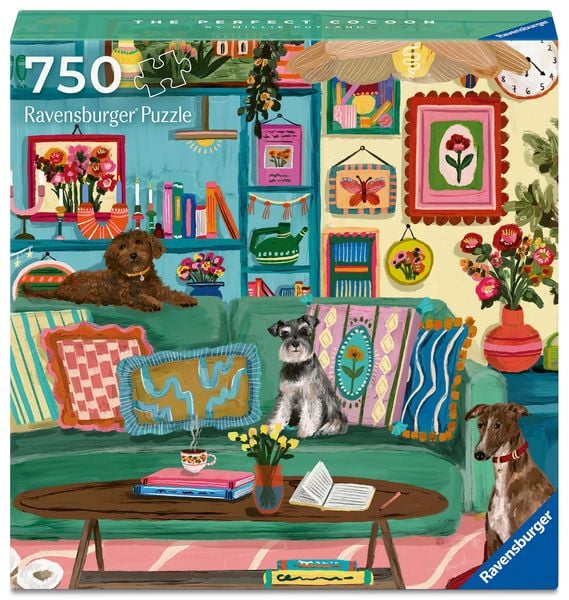 Puzzleverpackung "Glücklicher Ort, gemütlicher Ort" mit 750 Teilen