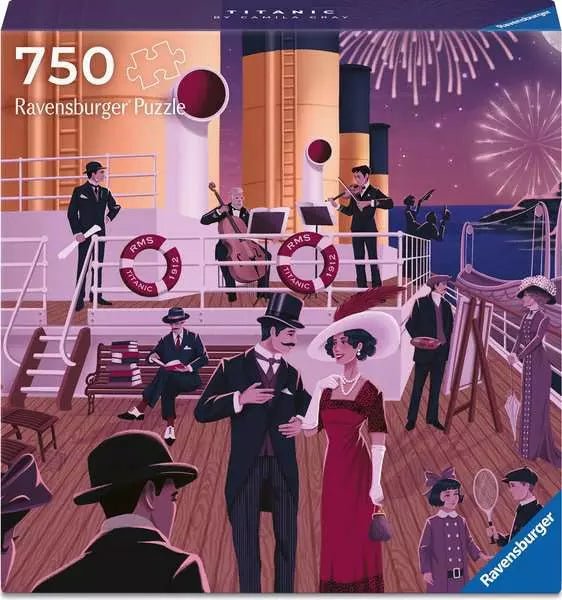 Verpackung des Titanic Puzzles von Ravensburger in Nahaufnahme