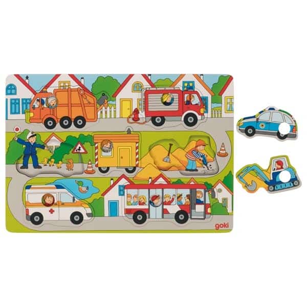 Puzzle - Auf der Strasse Fahrzeuge Verkehr   - Goki