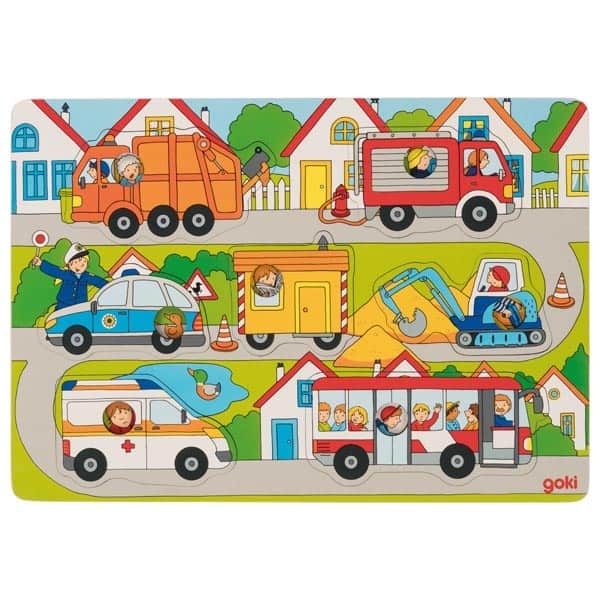 Puzzle - Auf der Strasse Fahrzeuge Verkehr   - Goki